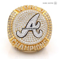 2021 Atlanta Braves World Series Ring/Pendant (Unremovable top/C.Z. Logo)